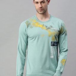 SHOWOFF Men Green Printed Cotton Sweatshirt-image-45