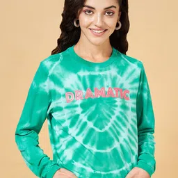 People Abstract Printed Pure Cotton Pullover Sweatshirt-7