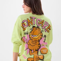 The Souled Store Garfield Printed Long Drop Shoulder Oversized Pullover Sweatshirt-image-96