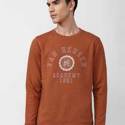 Van Heusen ACADEMY Men Brown Printed Sweatshirt-image-16