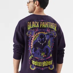 The Souled Store Black Panther Printed Round Neck Pullover-image-41
