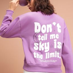 Tokyo Talkies Purple Typography Printed Hooded Relaxed Fit Pullover-image-68