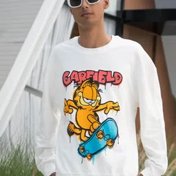 COLOR CAPITAL Unisex Garfield Graphic Printed Pure Cotton Sweatshirt-picture-51