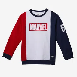 The Souled Store Boys White & Red Typography Printed Pure Cotton Sweatshirt-image-93