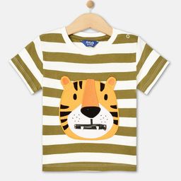 R&B Boys Striped Round Neck Cotton T-shirt-picture-22