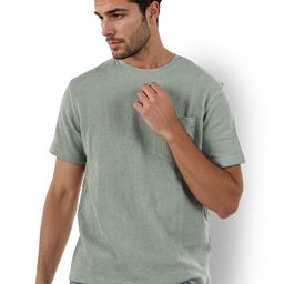 Celio Men Solid Round Neck Cotton Boxy T-Shirt-image-48