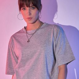 BUY NEW TREND Women Colourblocked Henley Neck Pockets Boxy T-shirt-image-78
