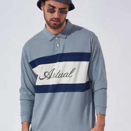 Maniac Typography Printed Polo Collar Cotton Oversized T-shirt-picture-45