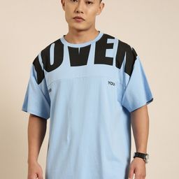 Joven Boxy Fit Typography Printed Round Neck Pure Cotton T-shirt-image-25
