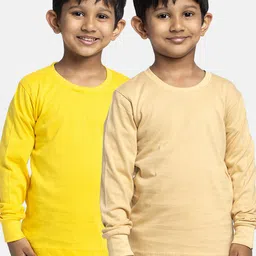 Friskers Boys Pack Of 2 Solid Running T-shirt-picture-1