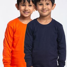 Friskers Boys Pack Of 2 Solid Running T-shirt-21