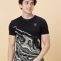 Being Human Abstract Printed Round Neck Casual T-shirt-picture-20