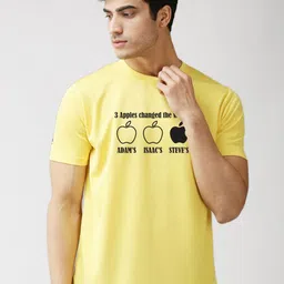 EPPE Men Yellow Typography Printed Sports T-shirt-image-76
