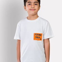 Growing Tree Kids White & Orange Typography T-shirt-image-54