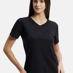 Jockey Cotton Rich Relaxed Fit Solid V Neck T-Shirt-picture-36