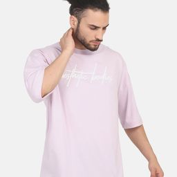 Aesthetic Bodies Men Lavender Typography Printed Loose T-shirt-image-18