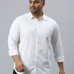 Sztori Plus Size Classic Micro Ditsy Printed Casual Pure Cotton Shirt-image-63