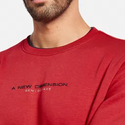 Octave Typography Printed Fleece Pullover image 2