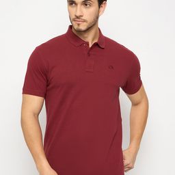 98 Degree North Men Embroidered Polo Collar Pure Cotton T-shirt-image-75