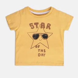 MINI KLUB Boys Graphic Printed Regular Fit Pure Cotton T-shirt-image-99