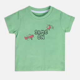 MINI KLUB Boys Typography Printed Pure Cotton T-Shirt-image-74
