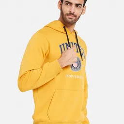 Octave Typography Printed Hooded Fleece Front-Open Sweatshirt image 4