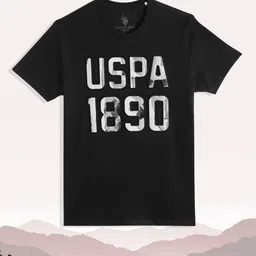 U S Polo Assn Kids Boys Black Embossed Brand Logo Pure Cotton T-shirt-picture-37