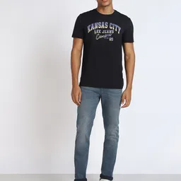 Lee Typography Printed Cotton Slim Fit T-shirt-image-8