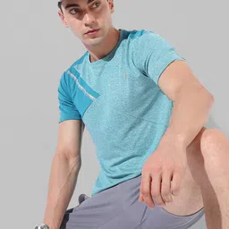 Campus Sutra Colourblocked Round Neck Activewear T-shirt-picture-34