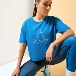 Cultsport Round Neck Printed Cotton Boxy-Fit Cropped T-Shirt-image-34
