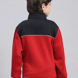 Monte Carlo Boys Typography Printed Mock Collar Front-Open Sweatshirt image 3
