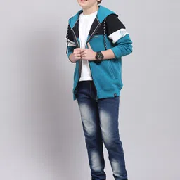 Monte Carlo Boys Printed Hooded Front-Open Sweatshirt image 5