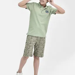 Crimsoune Club Boys Slim Fit Polo Collar T-shirt-35
