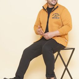 John Pride Plus Size Typography Printed Fleece Front Open Sweatshirt image 5