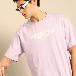 recast Typography Printed Cotton Oversized Bio Finish T-shirt-picture-5