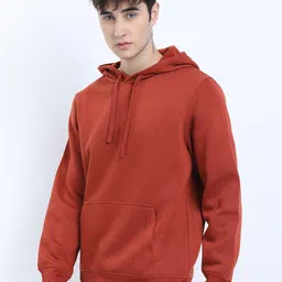 HIGHLANDER Men Rust Hooded Sweatshirt-image-103