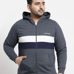 Kalt Men Blue Striped Sweatshirt-image-52