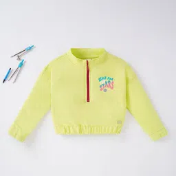 Ed-a-Mamma Girls Green Pure Cotton Sweatshirt-57