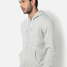 Campus Sutra Men Grey Hooded Sweatshirt-image-95