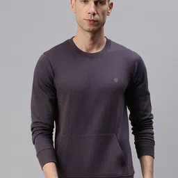 ONN Men Black Round Neck Sweatshirt-image-8