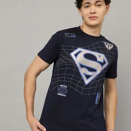 Free Authority Superman Printed Short Sleeves Cotton T-shirt-image-92