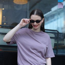 TITTLI Pack Of 2 Round Neck Pure Cotton Oversized T-shirts-image-99