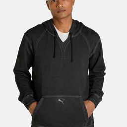 Puma Men Black Solid Cotton Pullover Sweatshirts-image-69