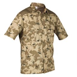 Beige Island camouflage hunting short-sleeved shirt-image-72
