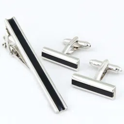 PELUCHE Enamel, Brass Cufflink & Tie Pin Set-image-70