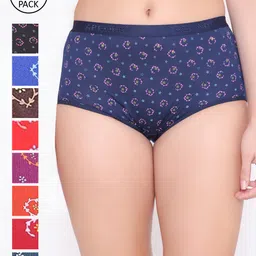 ABELINO Women Printed Cotton High-Rise Boyshort  - Pack of 9-image-62
