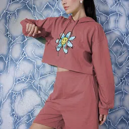 Athena Graphic Printed Sweatshirt With Short Co-Ords-picture-8