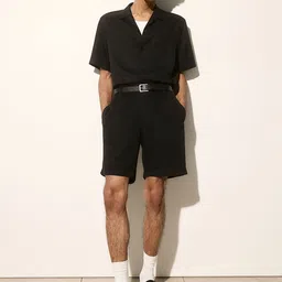 H&M Men Relaxed Fit Linen-Blend Shorts-image-65
