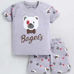 Cutopies Boys Printed Pure Cotton T-shirt With Shorts-picture-31