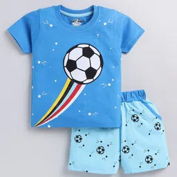 Cutopies Boys Printed Pure Cotton T-shirt With Shorts-picture-24